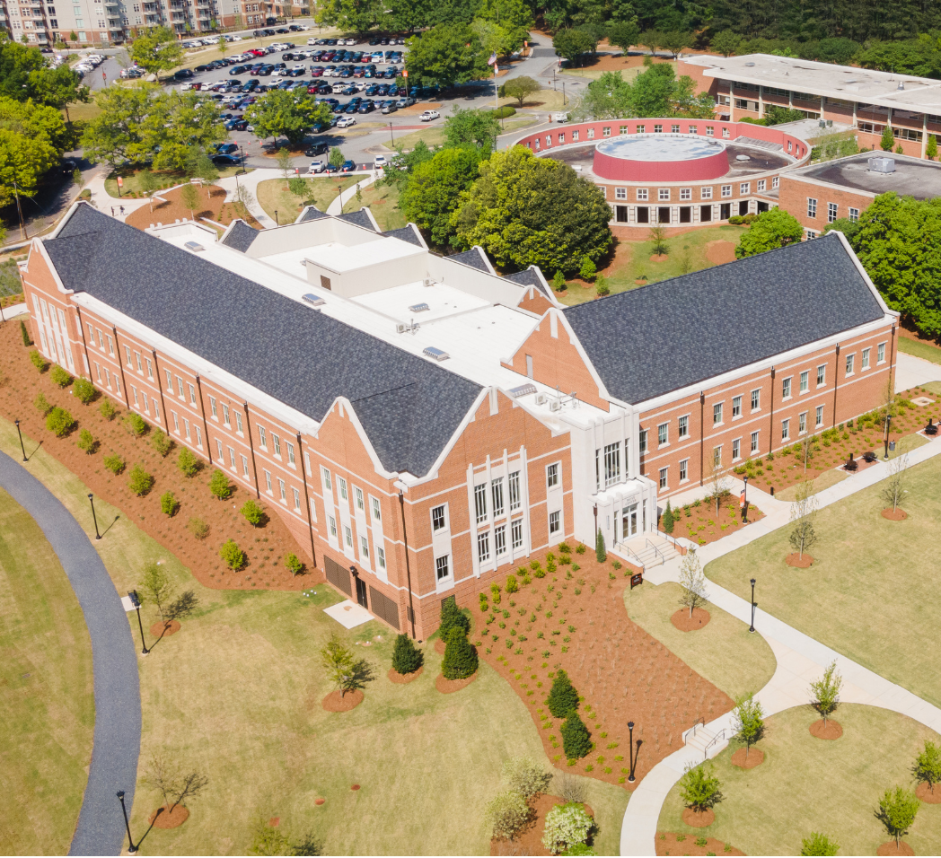 An exterior photo of the Moye Health Sciences Center