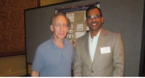 Dr. Mahavir Bhupal Chougule (2nd from left) received three 2015, 2013, and 2012 Faculty Scholar in Cancer Research Awards at the American Association for Cancer Research (AACR).