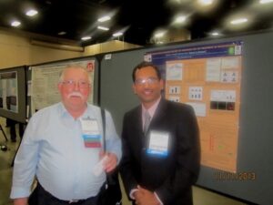 Prof. Vladimir P. Torchilin (left), Distinguished Professor and Director, Center for Pharmaceutical Biotechnology and Nanomedicine, School of Pharmacy, Northeastern University, Boston, MA, and Dr. Mahavir Bhupal Chougule (right), during the 2013 AAPS Annual Meeting. November 2013